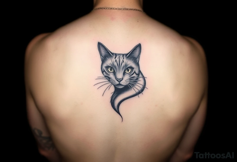 black cat tattoo idea
