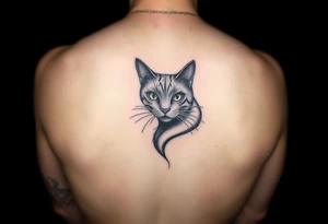 black cat tattoo idea