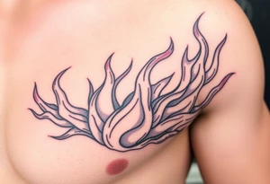 large powerfull multiple flames tattoo idea