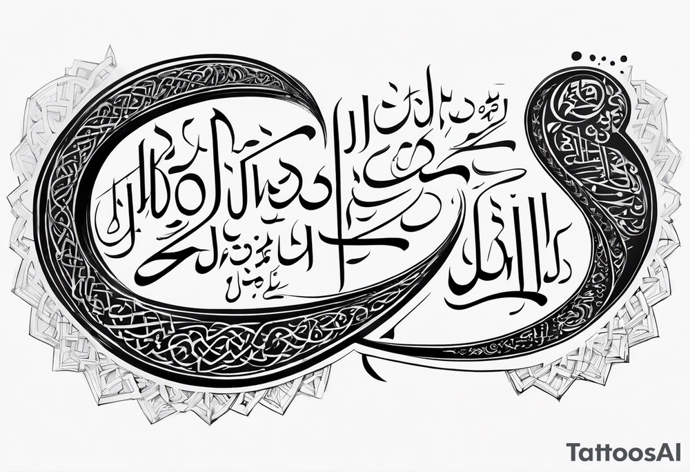 arabic calligraphy of the translation, what doesnt kill you makes you stronger - Just writing tattoo idea