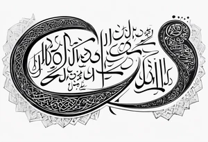 arabic calligraphy of the translation, what doesnt kill you makes you stronger - Just writing tattoo idea
