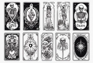 love and death tarot card tattoo idea