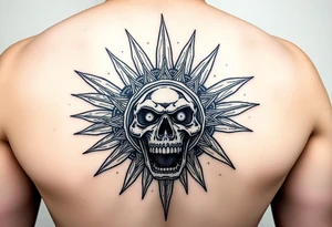 zombie aztec sun calindar eating 

 and a hellishly starry sky tattoo idea