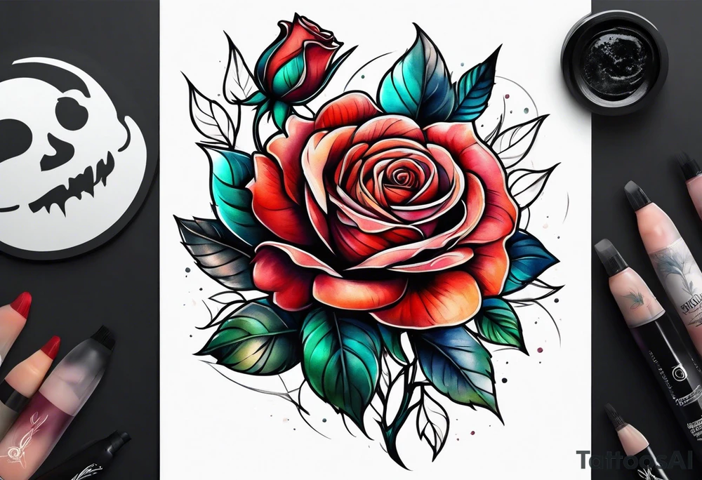 Roses on shoulders tattoo idea
