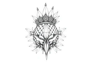 Bushy pineapple crown diamonds majestic vagina and anus tattoo idea