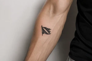 torn dive flag tattoo idea