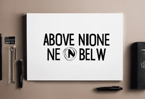 Above none below no one tattoo idea