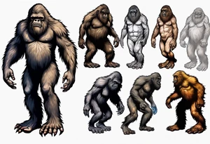 Big foot having an outer body experience tattoo idea