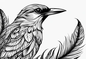 Cute bird or feather wrist tattoo tattoo idea