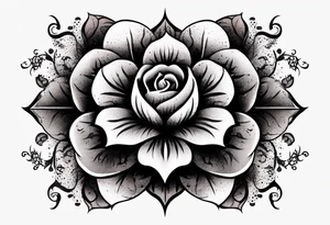Gothic Tudor rose tattoo idea