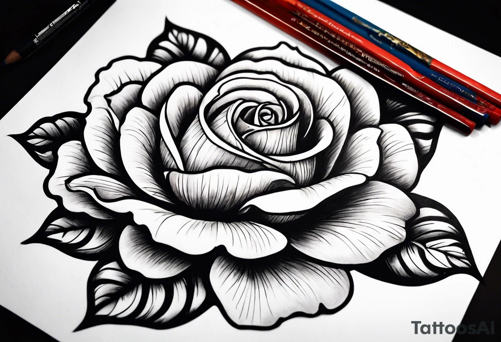 Tudor rose cygel tattoo idea