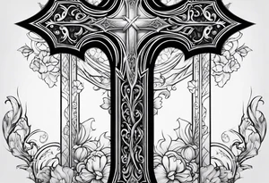 Gothic cross tattoo idea