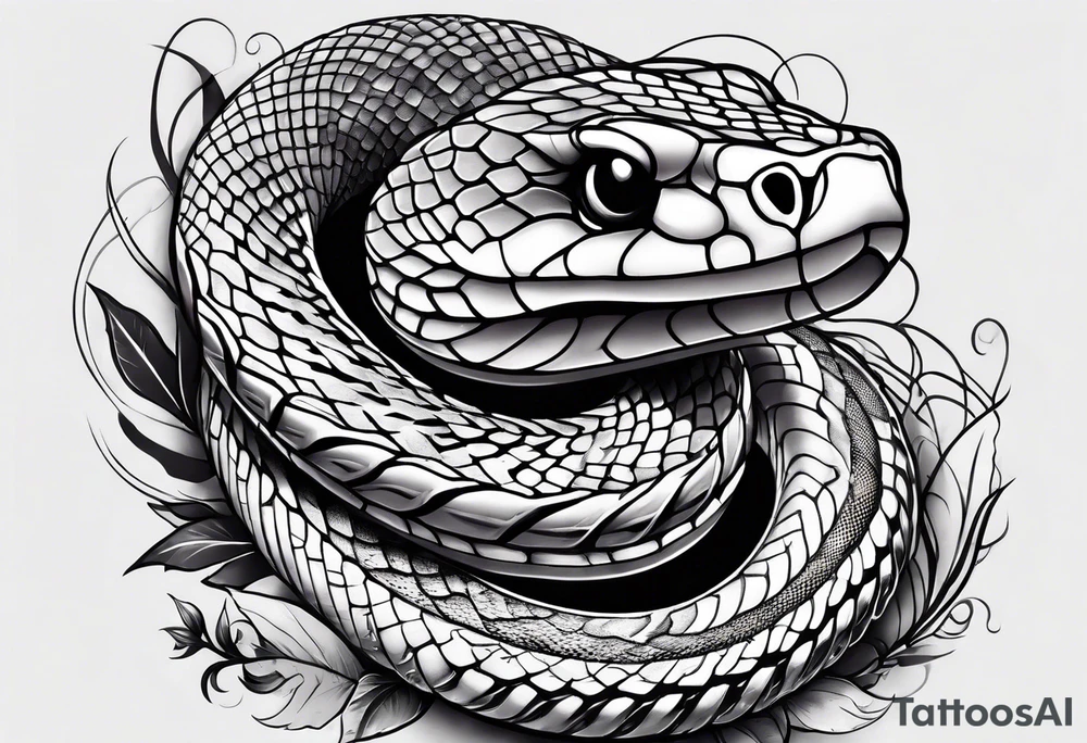 sleeve tattoo of a snake tattoo idea