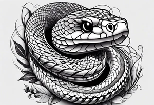 sleeve tattoo of a snake tattoo idea
