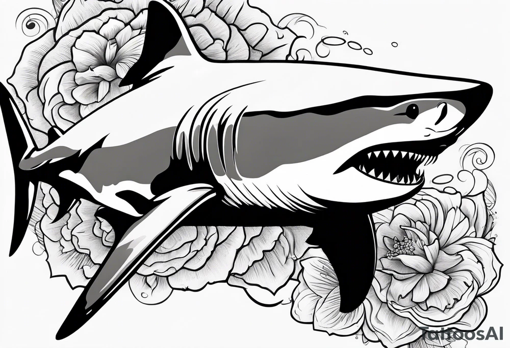 tiger shark with cool texture pattern top view tattoo idea tiger shark with cool texture pattern top view tattoo idea