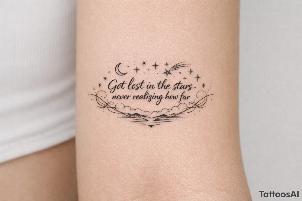 Got lost in the stars never realizing how far tattoo idea