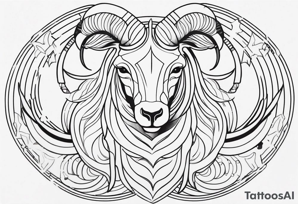MUSIC LIFE FAMILY ARIES tattoo idea