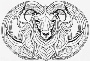 MUSIC LIFE FAMILY ARIES tattoo idea
