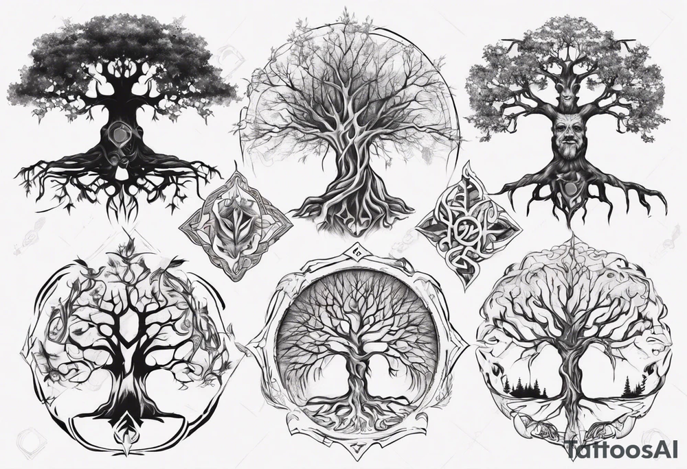 Spiritual tree tattoo idea
