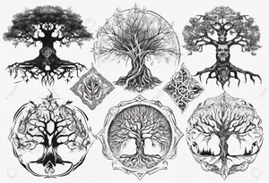 Spiritual tree tattoo idea