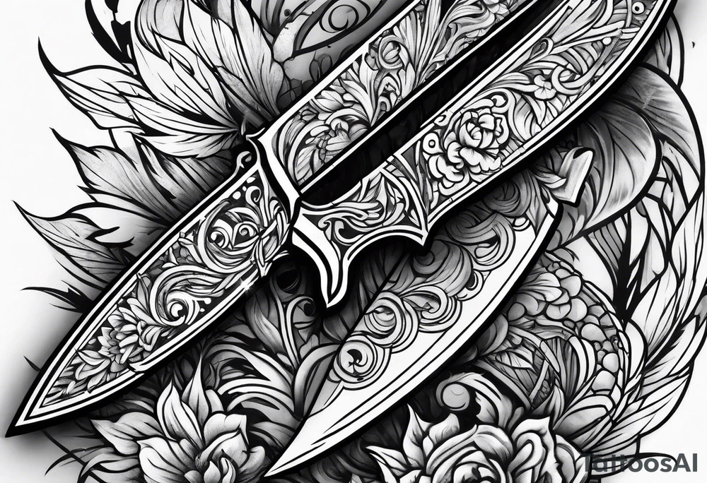 knife tattoo idea