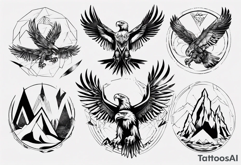 underworld 
mountains eagles tattoo idea