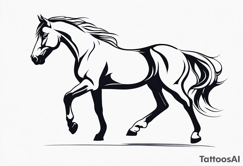 Scary horse lower back tattoo tattoo idea
