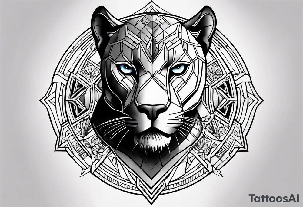 Black panther tattoo idea