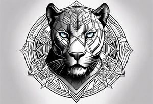 Black panther tattoo idea