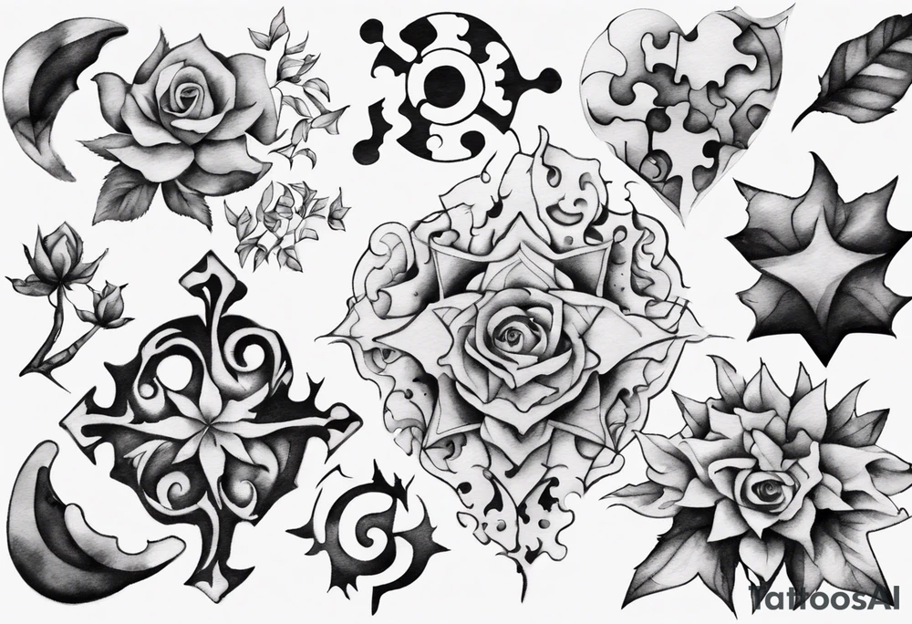 jigsaw puzzle tattoo idea