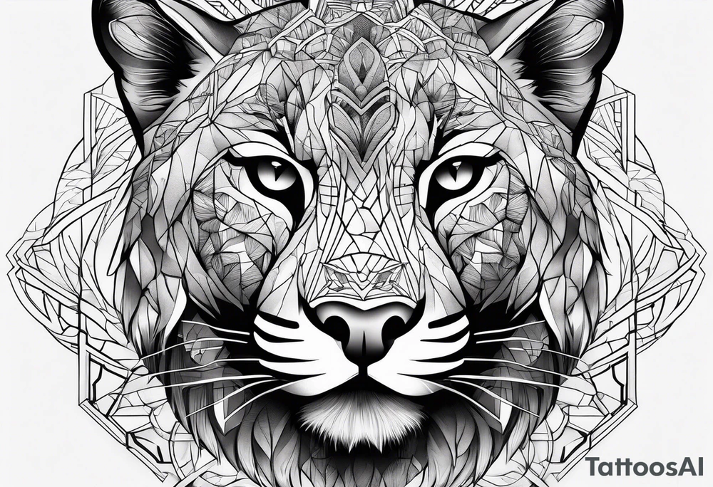 Bosque puma oso negro tattoo idea