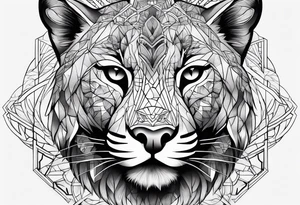 Bosque puma oso negro tattoo idea