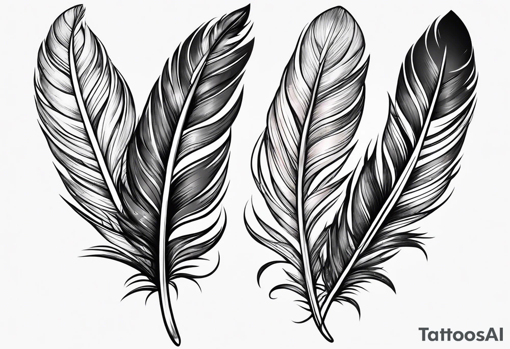 simple feather tattoo idea