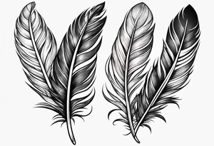 simple feather tattoo idea