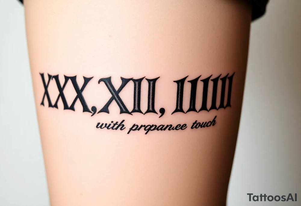 XXX.XII.MMVI gothic style for men with japanese touch tattoo idea