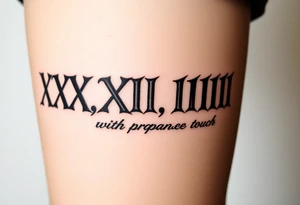 XXX.XII.MMVI gothic style for men with japanese touch tattoo idea
