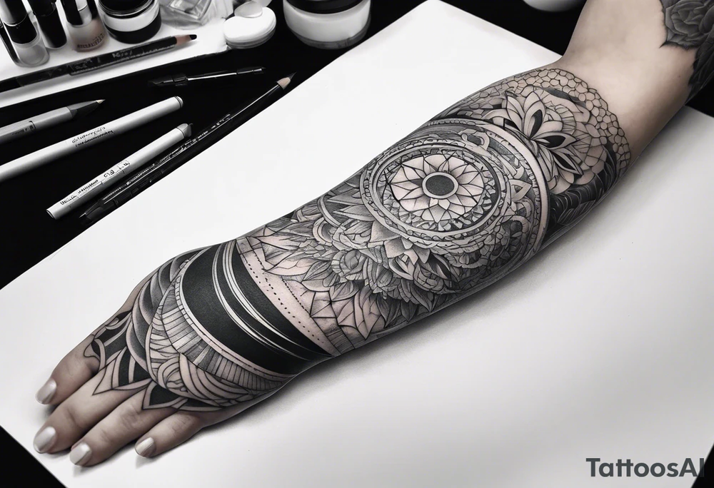 Half sleeve cool tattoo idea tattoo idea