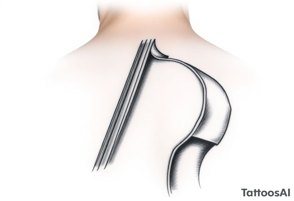 Upright double bass tattoo idea