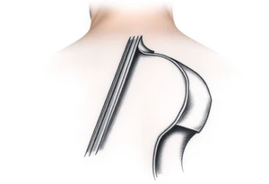 Upright double bass tattoo idea