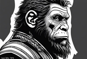 Caeser from the movie planet of the apes tattoo idea