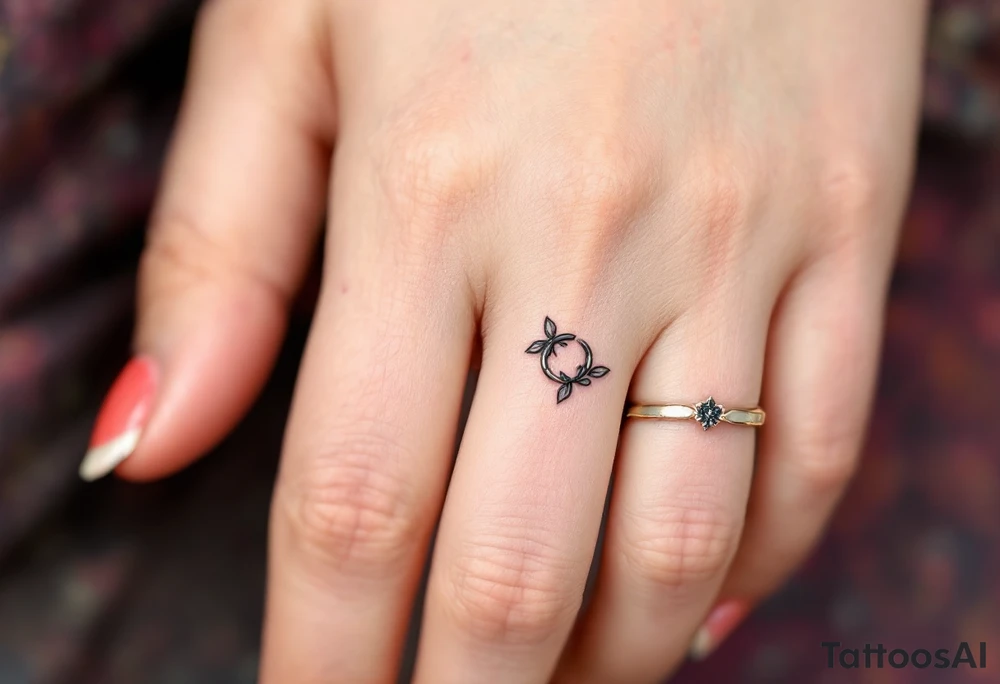 A rose ring with a small infinity symbol tattoo idea