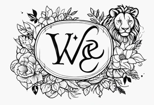 Name VEERA with lion paw marks and an alphabet Y tattoo idea