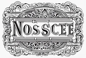 Nosce Te Ipsum tattoo idea