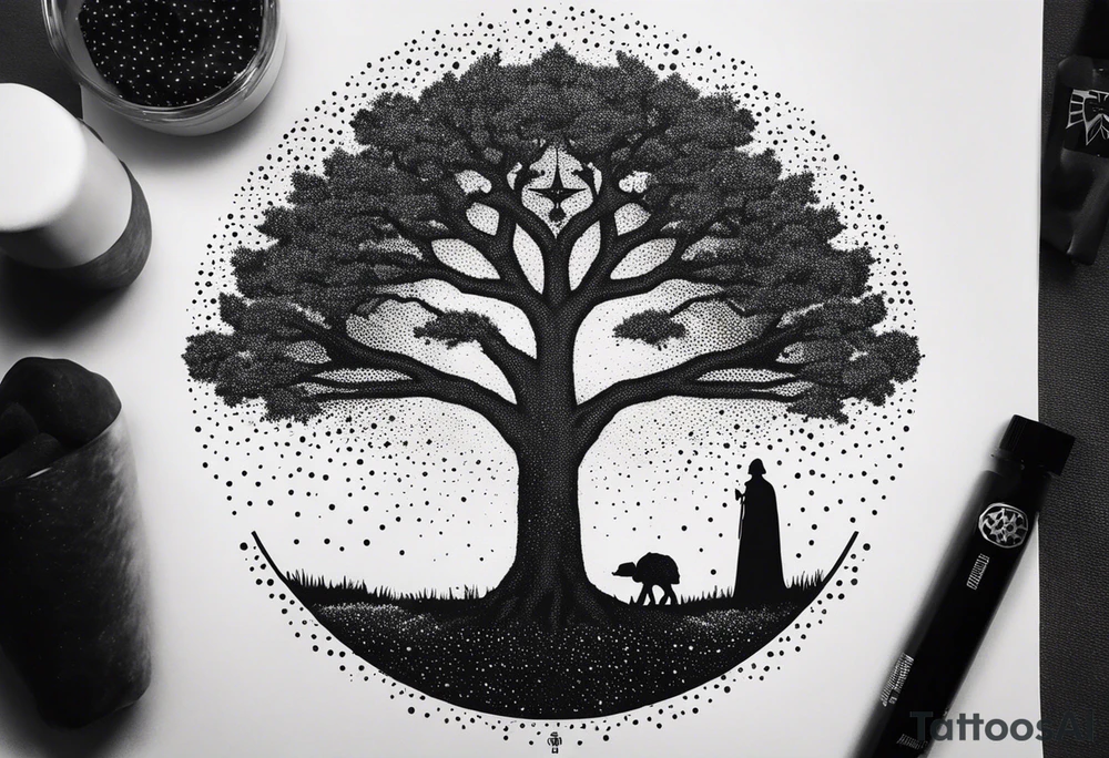 Tree with Star wars tattoo idea