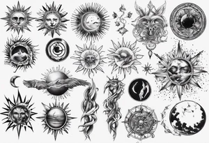 wassermann sonne tattoo idea