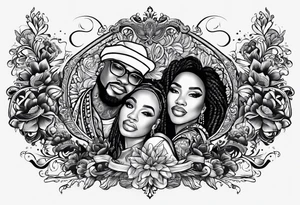 Dejuan & Jeshonda 
est. 2024
written in cursive tattoo idea