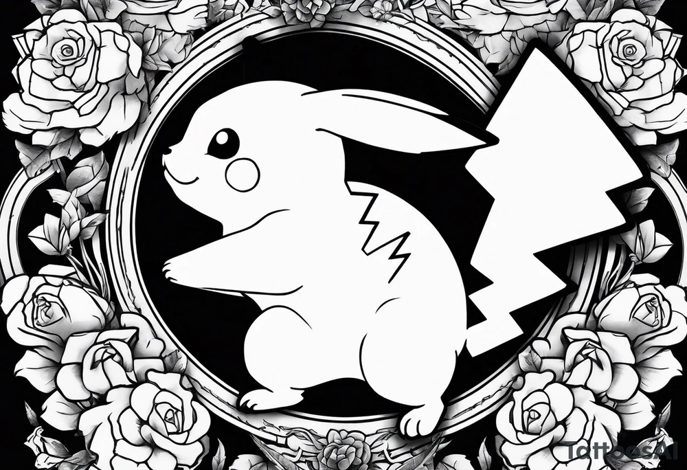 Old school pikachu tattoo idea