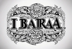 My last name IBARRA in old English with some Chicano designs around it tattoo idea