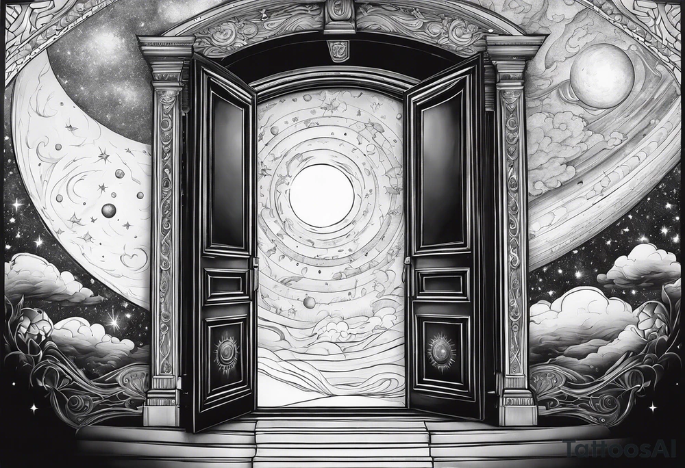 An Door that opens to a whole Universe. tattoo idea