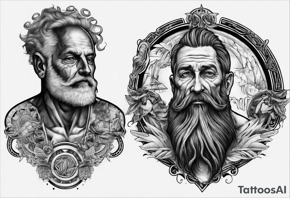 two coins ferry man tattoo idea